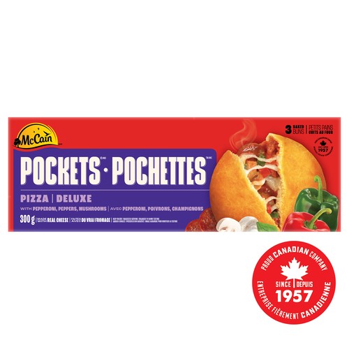 McCain Frozen Pizza Pockets Deluxe 3 x 100 g