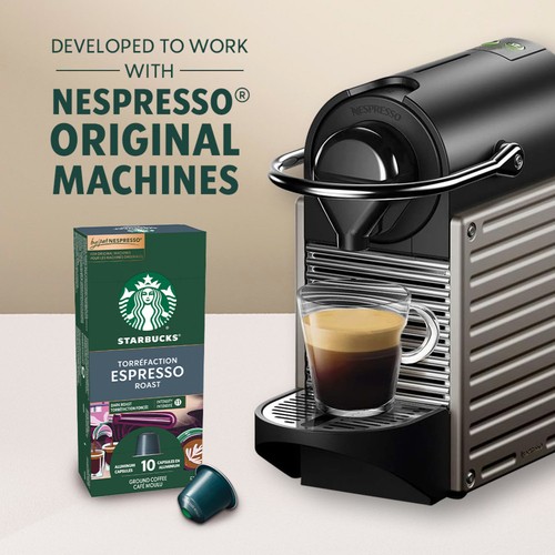 Starbucks Nespresso Coffee Pods Espresso Roast 10 Capsules 57 g