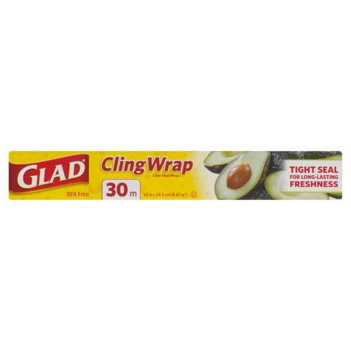 Glad ClingWrap Plastic Wrap Roll 30 m
