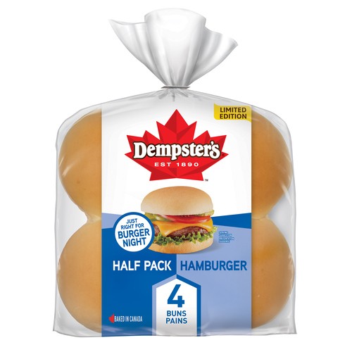 Dempster's Hamburger Buns Original 4 Pack 200 g