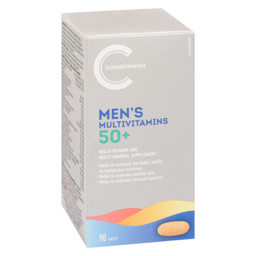 Compliments Men's 50+ Multivitamin Tablets 90 Count