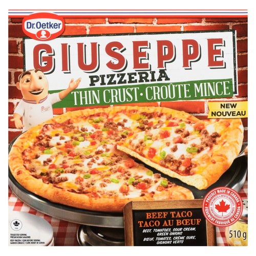 Dr. Oetker Frozen Thin Crust Pizza Beef Taco 510 g