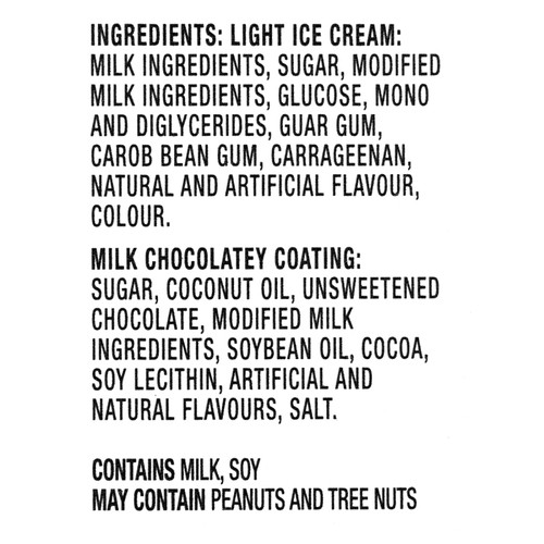 Klondike Original Ice Cream Bar Light Creamy Vanilla  4 x 135 ml