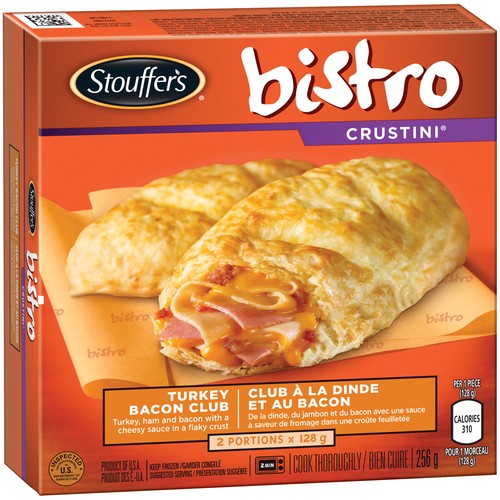 Stouffer's Bistro Frozen Turkey Bacon Club Crustini 255 g