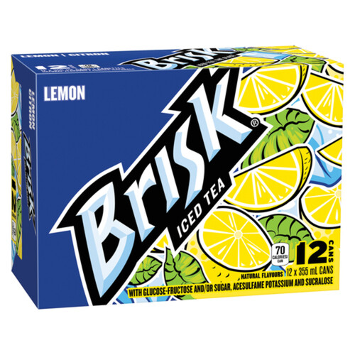 Lipton Brisk Iced Tea Lemon 12 x 355 ml (cans)