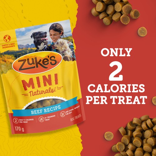 Zuke's Mini Naturals Dog Treats Tender Bites Beef Recipe 170 g