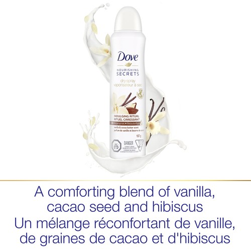 Dove Nourishing Secrets Dry Spray Antiperspirant Vanilla & Cocoa Butter 107 g