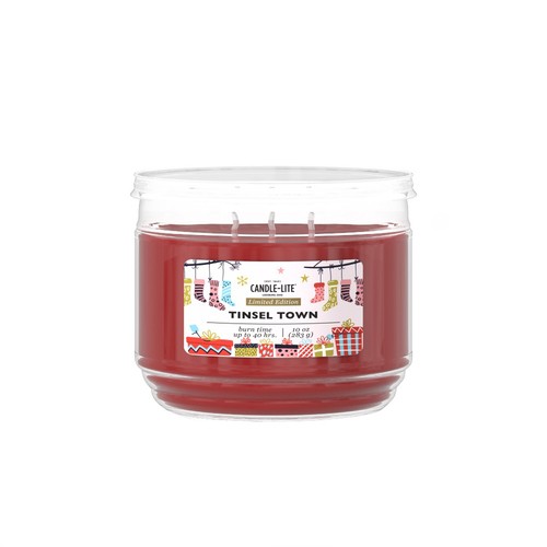 Candle-Lite 3 Wick Candle Tinsel Town 10 oz 