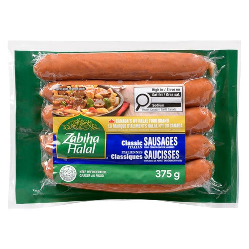 Zabiha Halal Classic Italian Chicken Sausages 375 g