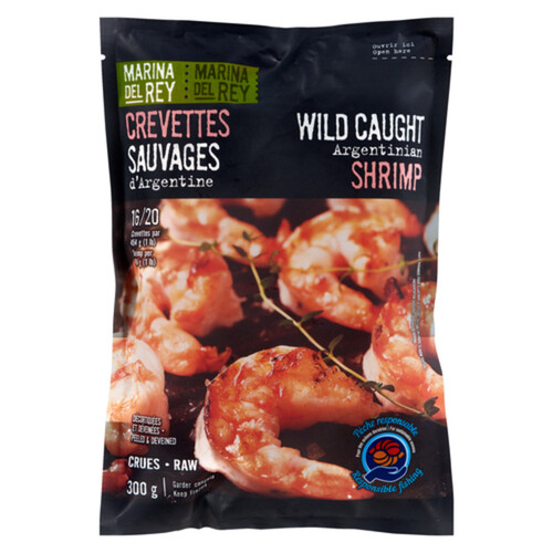 Marina Del Rey Frozen Shrimp P&D Wild Argentinian 300 g