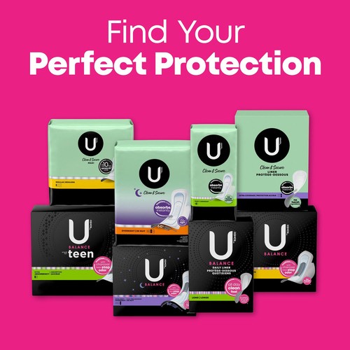U by Kotex Balance Ultra Thin Pads Heavy With Wings 16 Count