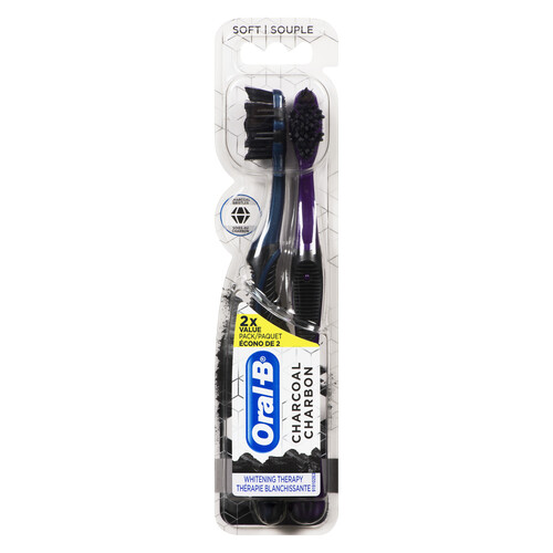 Oral-B Manual Toothbrushes White Therapy Charcoal 2 Pack