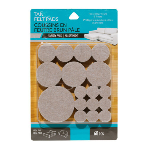 Felt Pads Tan 68 Pcs