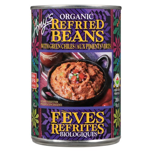 Amy's Kitchen Organic Canned Refried Beans With Green Chilis 398 ml