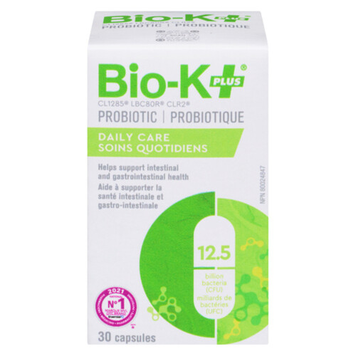 Bio-K Plus Probiotic Daily Care Capsules 30 Count