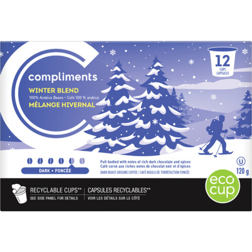 Compliments Coffee Pods Winter Blend Coffee Cups 12 EA