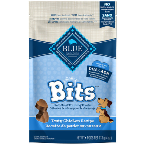 Blue Buffalo Dog Treats Bits Soft-Moist Chicken Recipe 113 g 