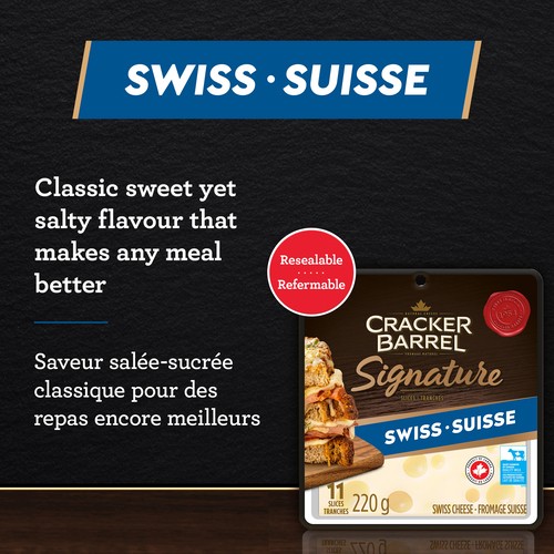 Cracker Barrel Signature Swiss Cheese 11 Slices 220 g