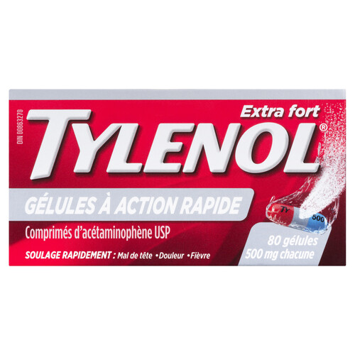 Tylenol Extra Strength Rapid Release 80 Gelcaps