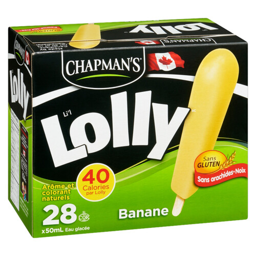 Chapman's Gluten-Free Ice Bars Lil Lolly Banana 28 x 50 ml