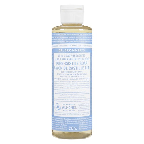 Dr. Bronner's Unscented Baby Soap 236 ml