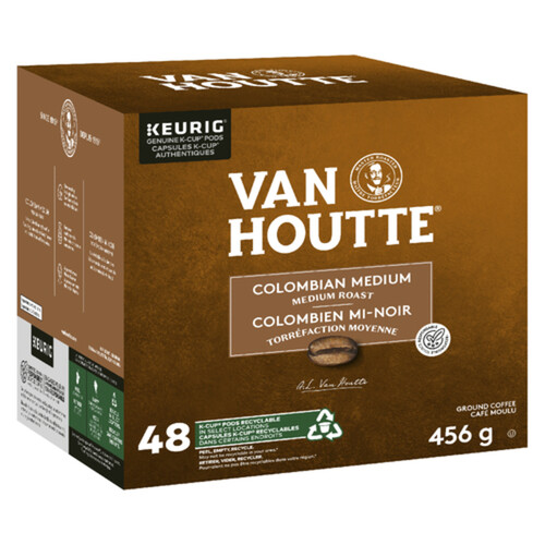 Van Houtte Coffee Pods Colombian Medium Roast 48 K-Cups 456 g 