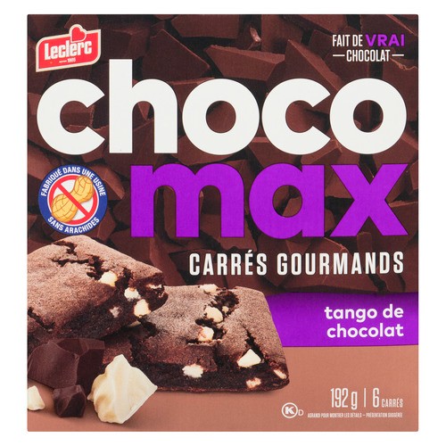 Leclerc Indulget Square Made of Real Chocolate Tango Chocomax  6 x 192 g
