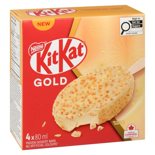 Nestle Kit Kat Frozen Dessert Bars Gold 4 x 80 ml