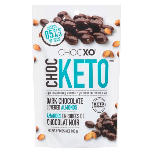 ChocXO ChocKeto Dark Chocolate Covered Almonds 100 g