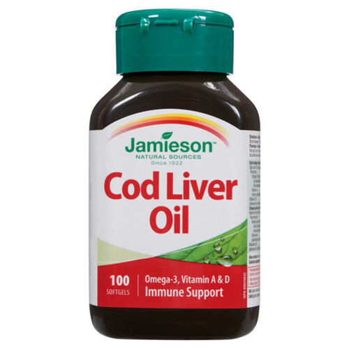 Jamieson Cod Liver Oil Softgels 100 Count