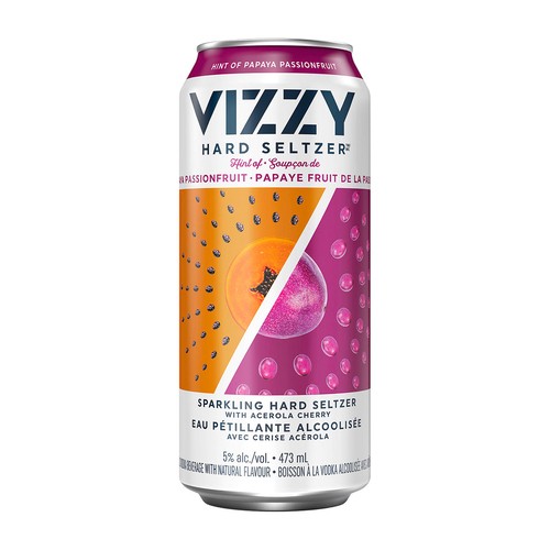 Vizzy Sparkling Hard Seltzer Papaya Passionfruit 5% Alcohol 473 ml (can)