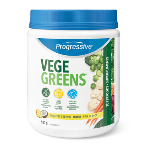 Progressive VegeGreens Supplements Pineapple Coconut 530 g
