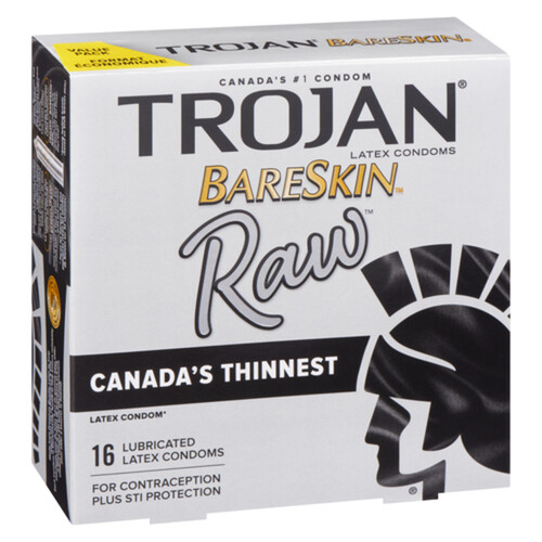 Trojan Condoms Bareskin Raw 16 EA