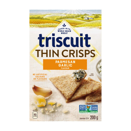 Christie Triscuit Thins Crackers Parmesan Garlic 200 g