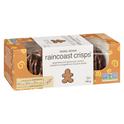 Lesley Stowe Raincoast Crisps Crackers Gingerbread Spiced Pear 150 g