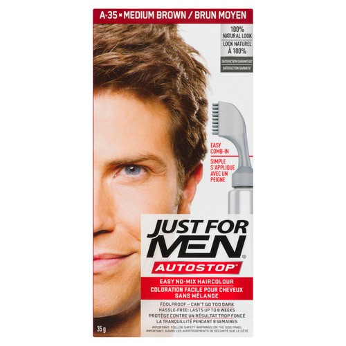 Just For Men Hair Color Auto Stop Medium Brown 35 g