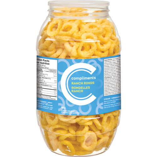 Compliments Corn Snack Ranch Rings 369 g