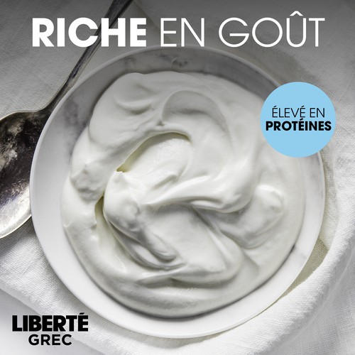 Liberté Grec Yogourt 0 % nature élevée en protéines sans lactose 1 kg