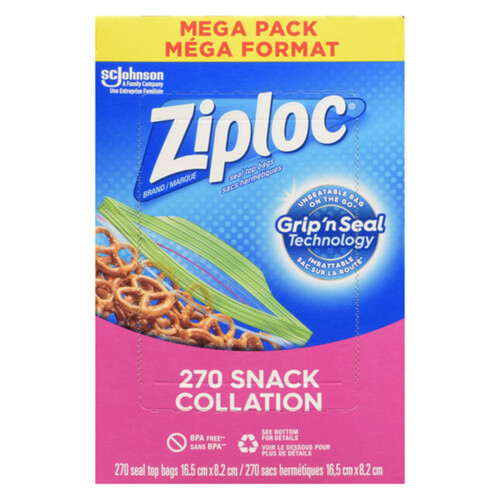 Ziploc Snack Bags Mega Pack 270 Count