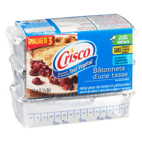 Crisco All Vegetable 3 Pack Shortening 567 g