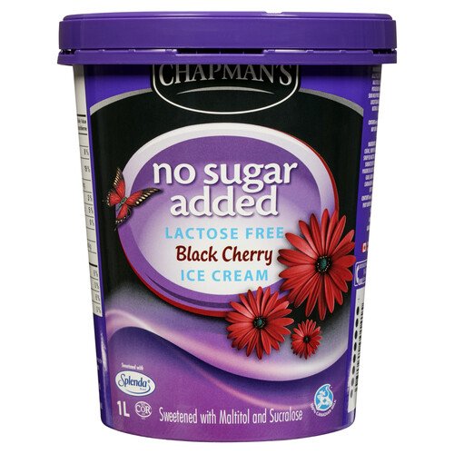 Chapman's No Sugar Added Ice Cream Black Cherry 1 L