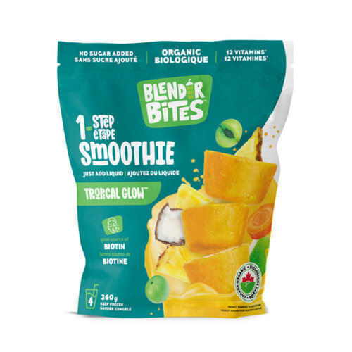 Blender Bites Organic Frozen Smoothie Tropical Glow 360 g