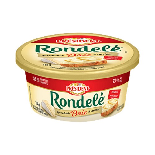 President Rondele Spreadable Cheese Brie 185 g