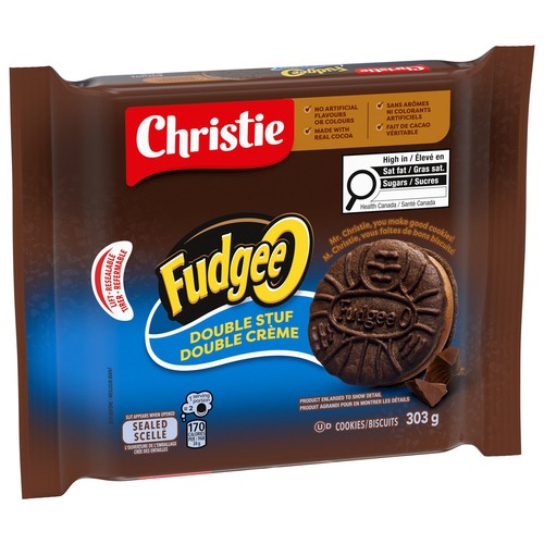 Fudgee-O Sandwich Cookies Double Stuf Creme Filled 303 g