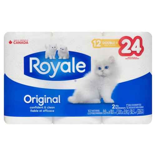 Royale Bathroom Tissue Original 2-Ply 12 Rolls x 253 Sheets