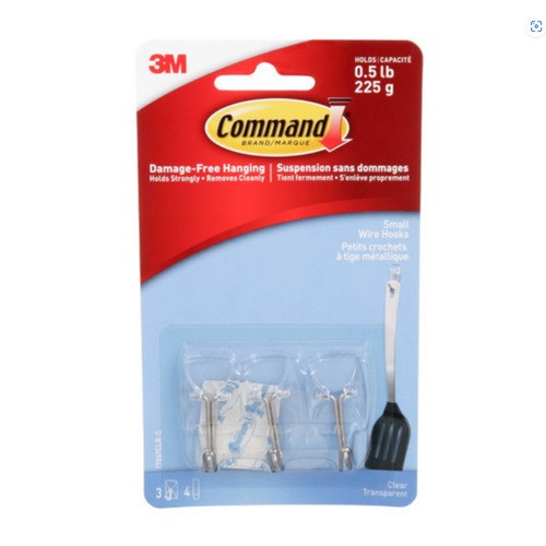 Command Clear Wire Hooks Small 1 ea