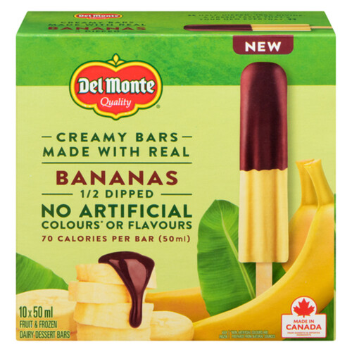 Del Monte Ice Cream Bars Banana Chocolate 10 x 50 ml