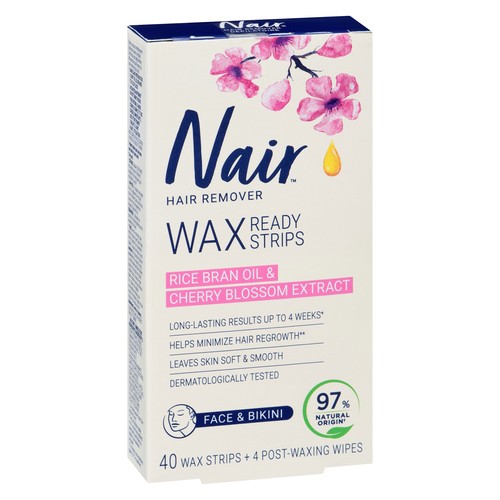 Nair Brazillian Spa Wax Strips Face & Bikini 40 Wax Strips