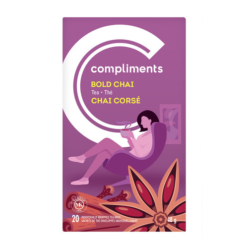 Compliments Bold Chai Tea  Bags 20 x 48 g