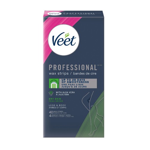 Veet Professional Wax Strips Dry Skin Legs & Body 20 Count